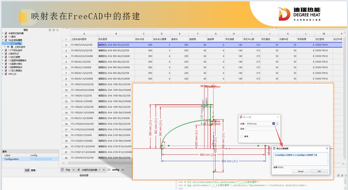 映射表在 FreeCAD 中的搭建 · 参数化设计